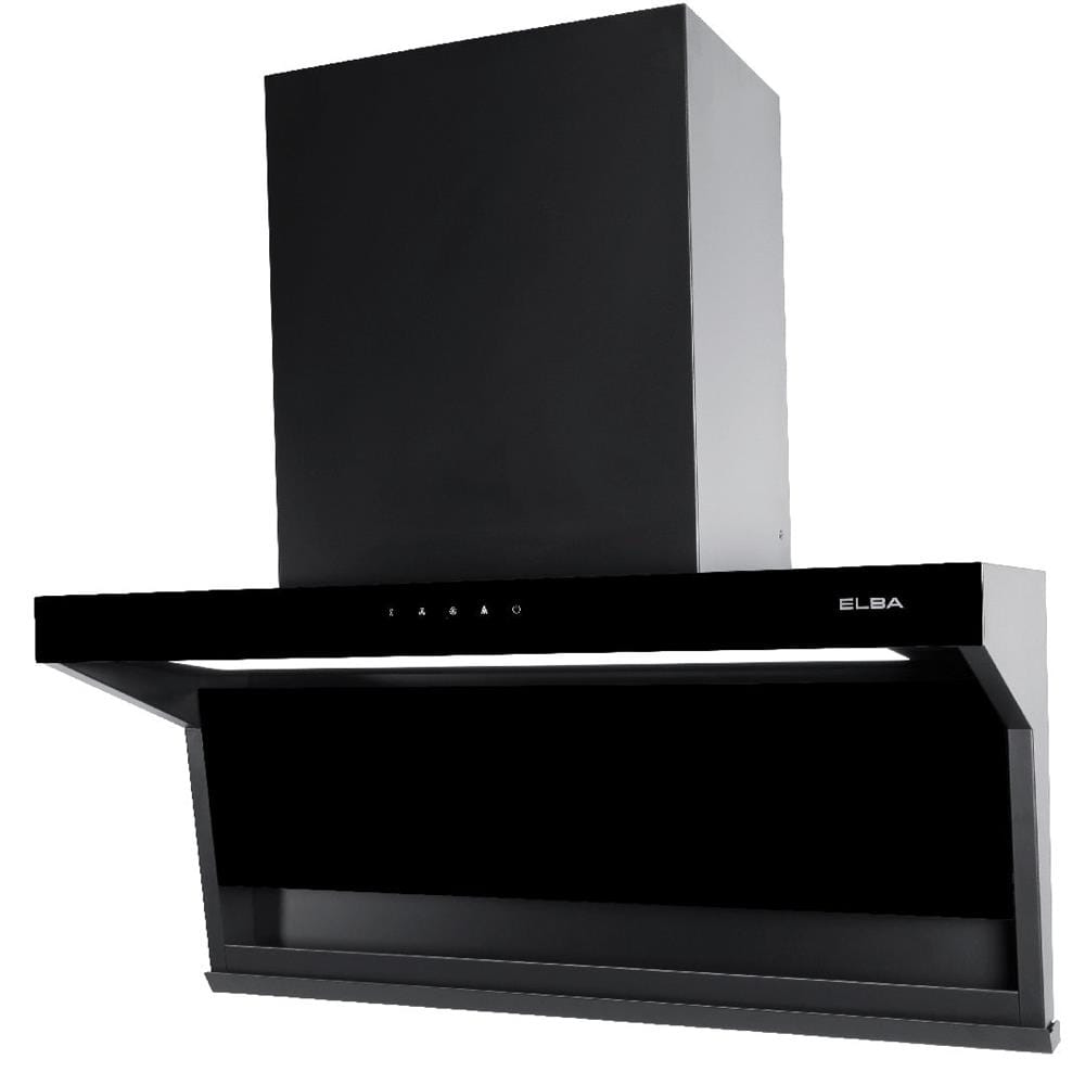 ELBA DESIGNER HOOD MONZA EH-Q9327ST(BK) L SHAPE BLACK 90CM 2000M3/H