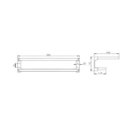 MODERN DEPOT TOWEL SHELF ATR-F1603-MGD ROSE GOLD
