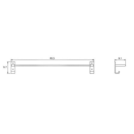 MODERN DEPOT TOWEL BAR SINGLE ATF-1601-MGD ROSE GOLD
