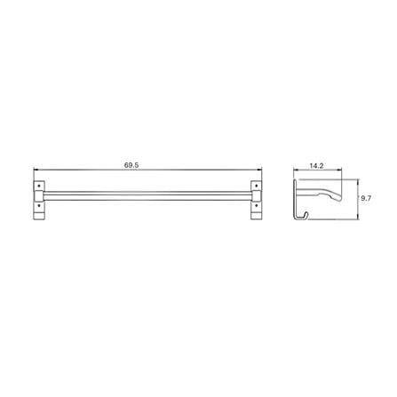 MODERN DEPOT TOWEL BAR DOUBLE ATF-1602-MGD ROSE GOLD