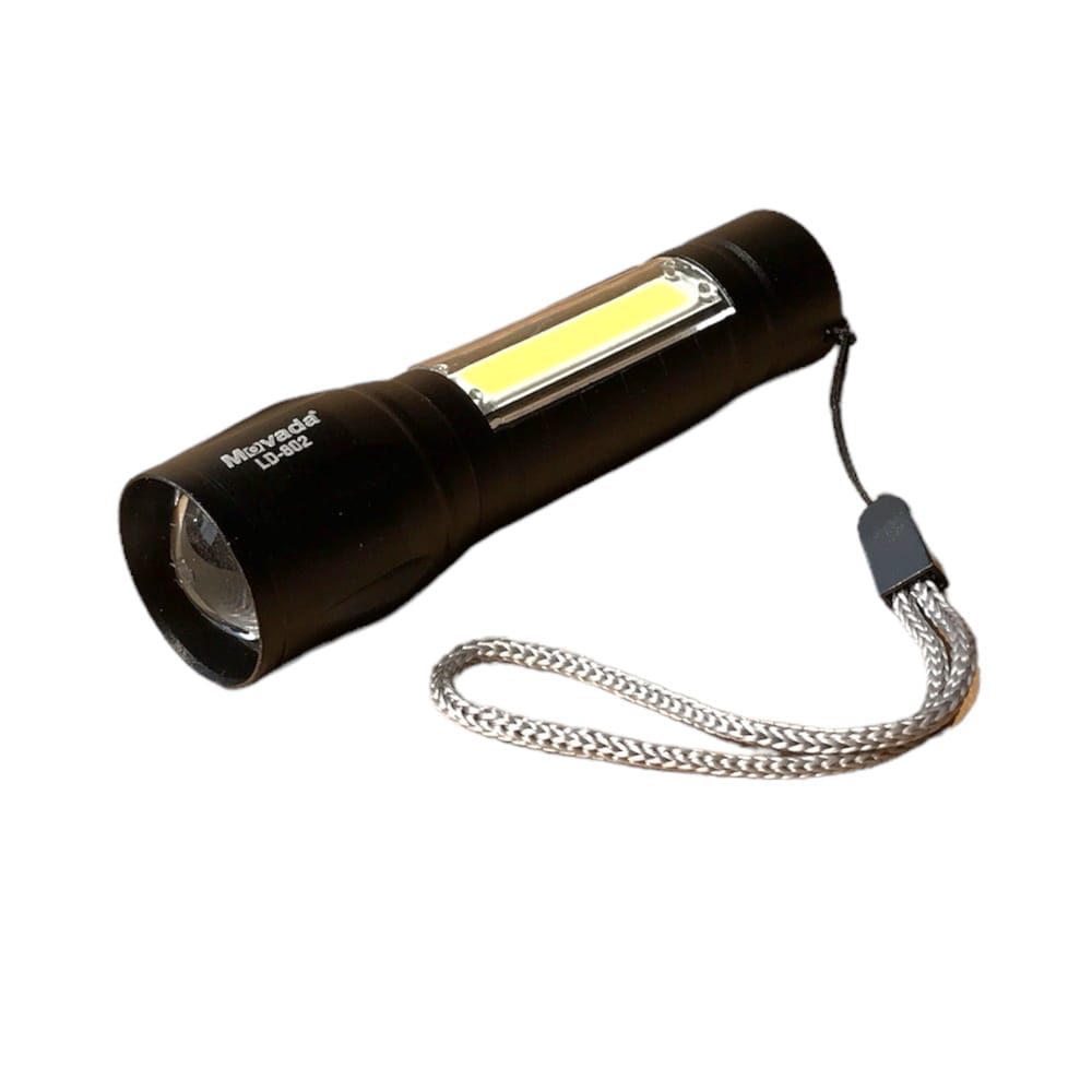 MOVADA ALUMINUM LED ZOOM TORCH LD-802 BLACK