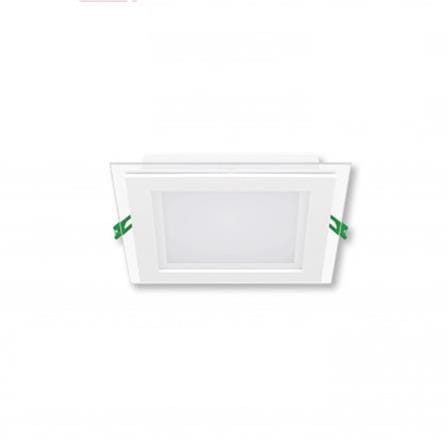 YETPLUS RECESSED DOWNLIGHT LED 5013 18W GLASS DAYLIGHT (6500K) SQUARE 6"