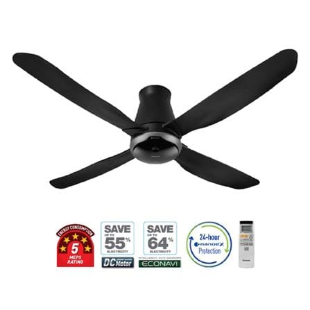 PANASONIC CEILING FAN F-M14MEVBKH 4BLADE 56INCH