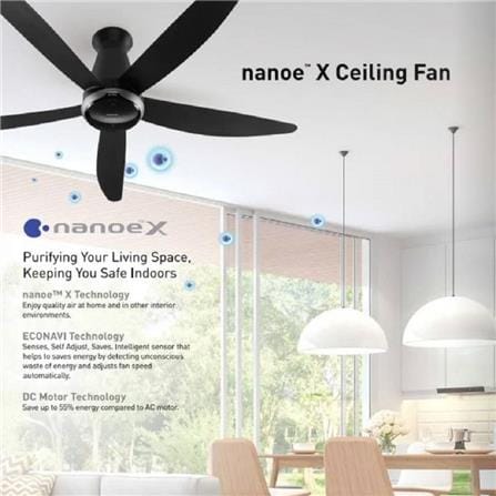 PANASONIC CEILING FAN F-M15MEVBKQH 5BLADE 60"