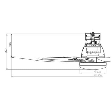 KDK CEILING FAN K15UW-QEY ELEGANT GREY 5B 60"