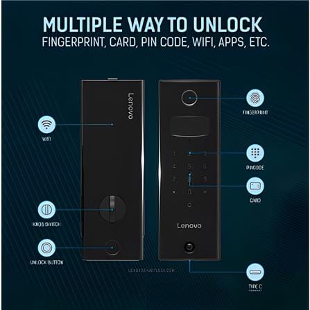 LENOVO SMART DOOR LOCK U2 DAWN (WOODEN)