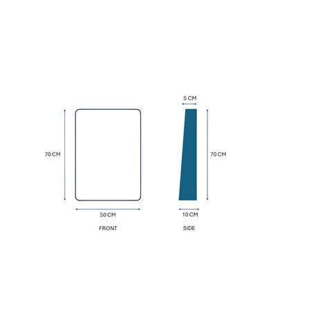GLOREX WOODEN FRAME MIRROR GLC1001WS/WH 50X70CM WHITE WASHED