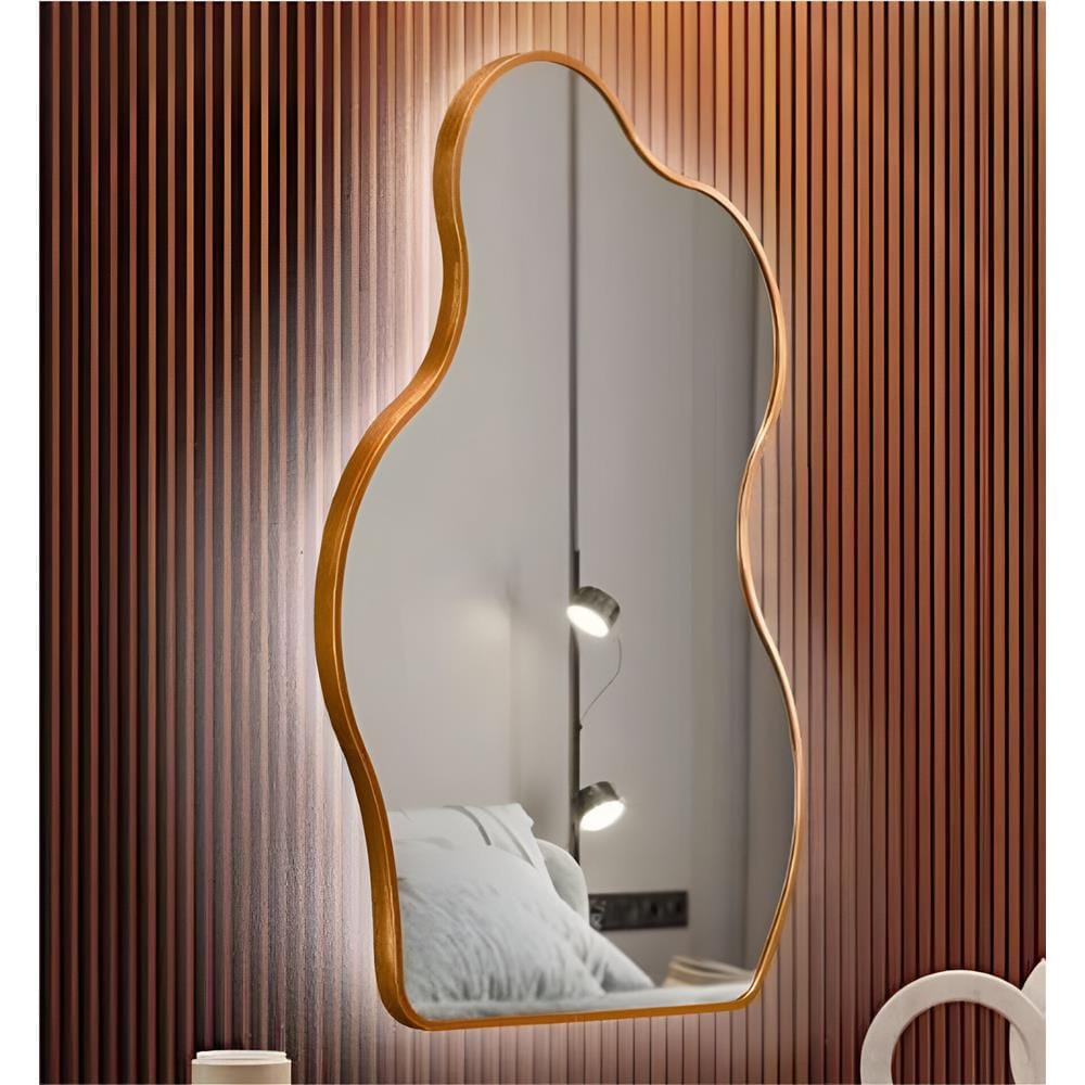 GLOREX LED CLOUD SHAPED MIRROR GLCCD7090A/G-LED 70X90CM GOLD