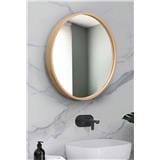 GLOREX WOODEN FRAME MIRROR GLC4001W/N 56CM NATURAL