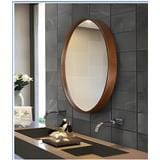 GLOREX WOODEN FRAME MIRROR GLC4001W/W 56CM WALNUT