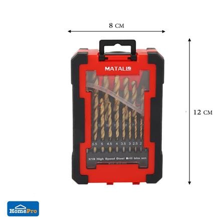 MATALL METAL TWIST DRILL BIT SET 19PCS/PACK