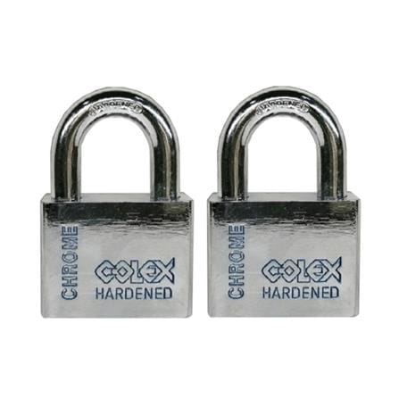 COLEX HARDENED STEEL PADLOCK ZK502 50MM 2 EACH