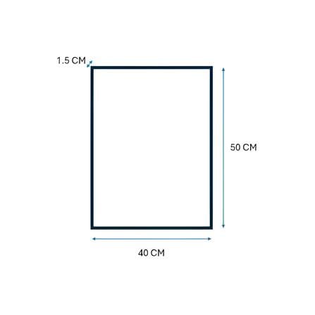 GLOREX RECTANGULAR MIRROR 50X40CM BLACK