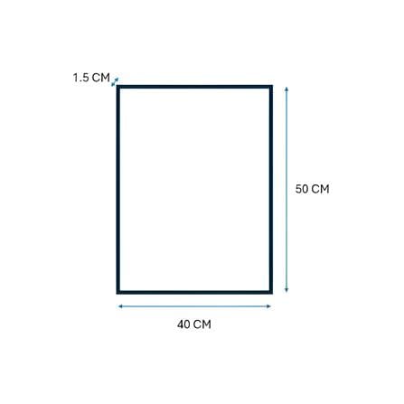 GLOREX RECTANGULAR MIRROR 50X40CM BLACK