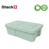 STORAGE BOX STACKO CIRCULAR 12L GREEN 27.2X46X15.5CM