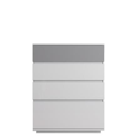 CHEST OF 4 DRAWERS FURDINI MEDIS HIGLOSS GREY [EXCLUSIVE FROM HOMEPRO THAILAND]
