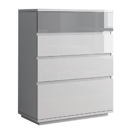 CHEST OF 4 DRAWERS FURDINI MEDIS HIGLOSS GREY [EXCLUSIVE FROM HOMEPRO THAILAND]