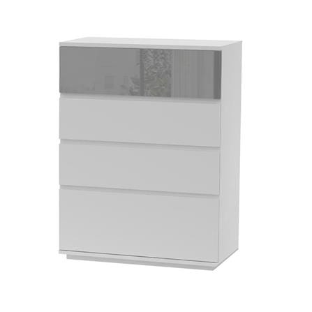 CHEST OF 4 DRAWERS FURDINI MEDIS HIGLOSS GREY [EXCLUSIVE FROM HOMEPRO THAILAND]