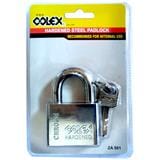 COLEX HARDENED STEEL SINGLE PADLOCK ZA501 50MM