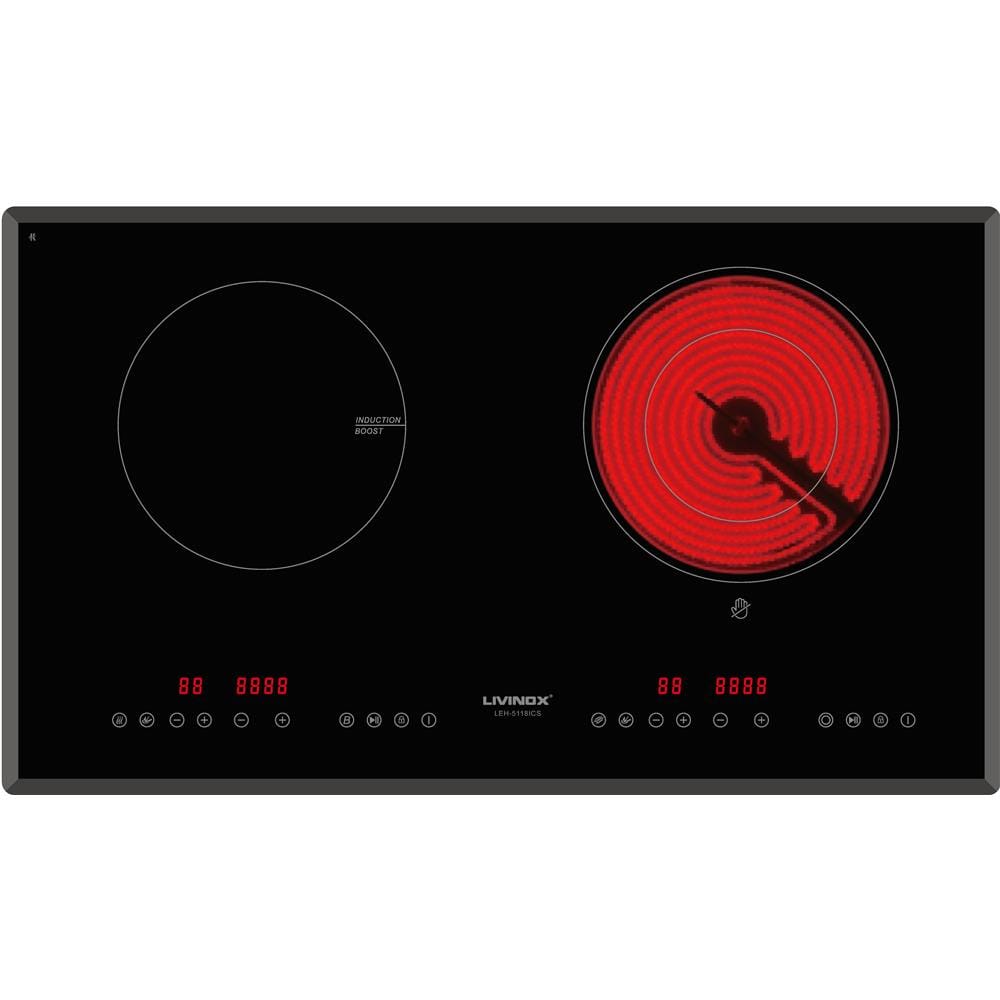 LIVINOX CERAMIC+INDUCTION HOB LEH-5118ICS 2200WATT 73CM