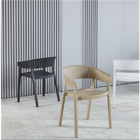 ELK PP CHAIR EDWD4951(DC-PDGY) DARK GREY