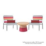 2-SEAT WICKER PATIO SET SPRING BLOSSOM BEIGE/RED [EXCLUSIVE FROM HOMEPRO THAILAND]