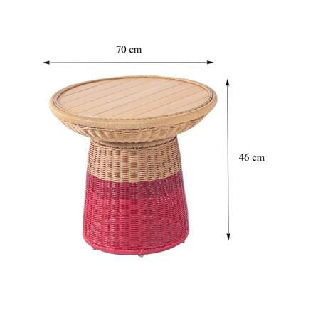 2-SEAT WICKER PATIO SET SPRING BLOSSOM BEIGE/RED [EXCLUSIVE FROM HOMEPRO THAILAND]