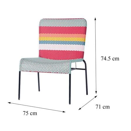 2-SEAT WICKER PATIO SET SPRING BLOSSOM BEIGE/RED [EXCLUSIVE FROM HOMEPRO THAILAND]