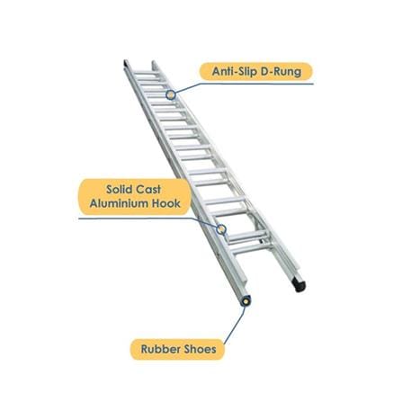 EVERLAST 10'' EXTENSION ALUMINIUM LADDER (150kg) (SIRIM)
