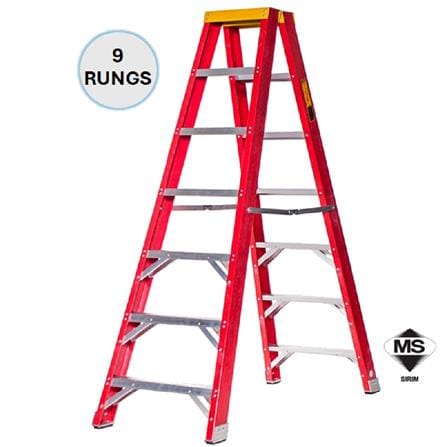 EVERLAST 9" DOUBLE SIDED FIBERGLASS  LADDER (150kg) (SIRIM)