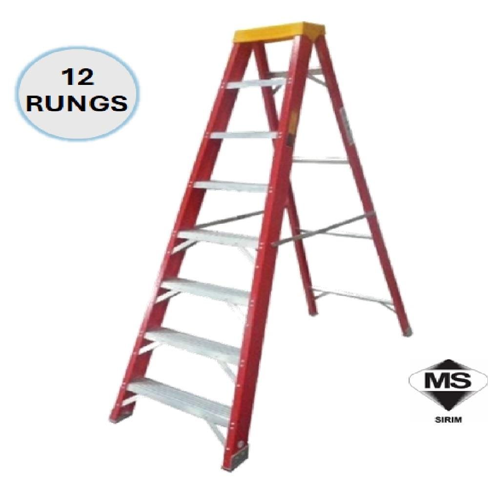 EVERLAST 12" SINGLE SIDED FIBERGLASS  LADDER (150kg) (SIRIM)