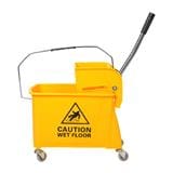 MOP WRINGER BUCKET WITH CASTERS ACCO 21L YELLOW