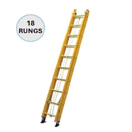 EVERLAST 18" FIBREGLASS DOUBLE EXTENSION LADDER (150kg) (SIRIM)