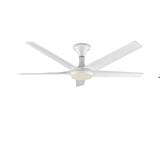 RUBINE CEILING FAN TRAPITO LED 5BLADE MATTE WHITE 56INCH