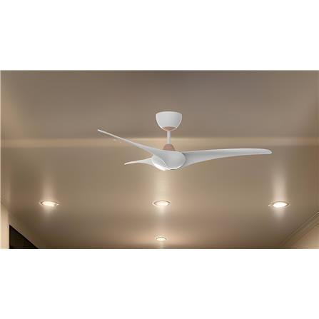 RUBINE CEILING FAN AIRI 3BLADE CHAMPAGNE MATTE WHITE 52INCH