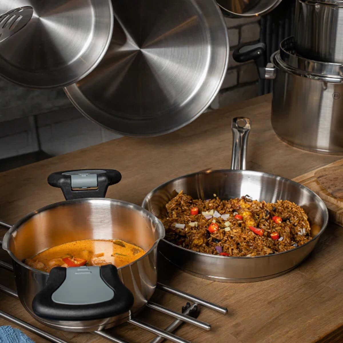 CS PRO-X STAINLESS STEEL 18/10 FRYING PAN  20CM CSSPAN25009