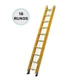 EVERLAST 16" FIBREGLASS DOUBLE EXTENSION LADDER (150kg) (SIRIM)