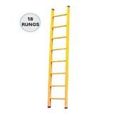 EVERLAST 18" FULL FIBREGLASS SINGLE LADDER (150kg) (SIRIM)