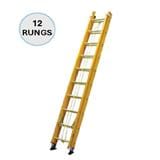 EVERLAST 12" FIBREGLASS DOUBLE EXTENSION LADDER (150kg) (SIRIM)
