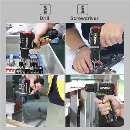 WORX DRILL BRUSHLESS WU130 10MM 12V BLACK