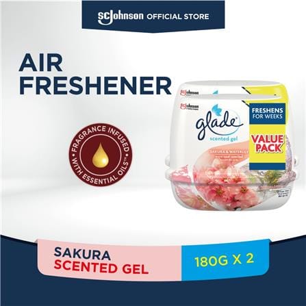 SCENTED GEL GLADE 180G TWIN PACK SAKURA