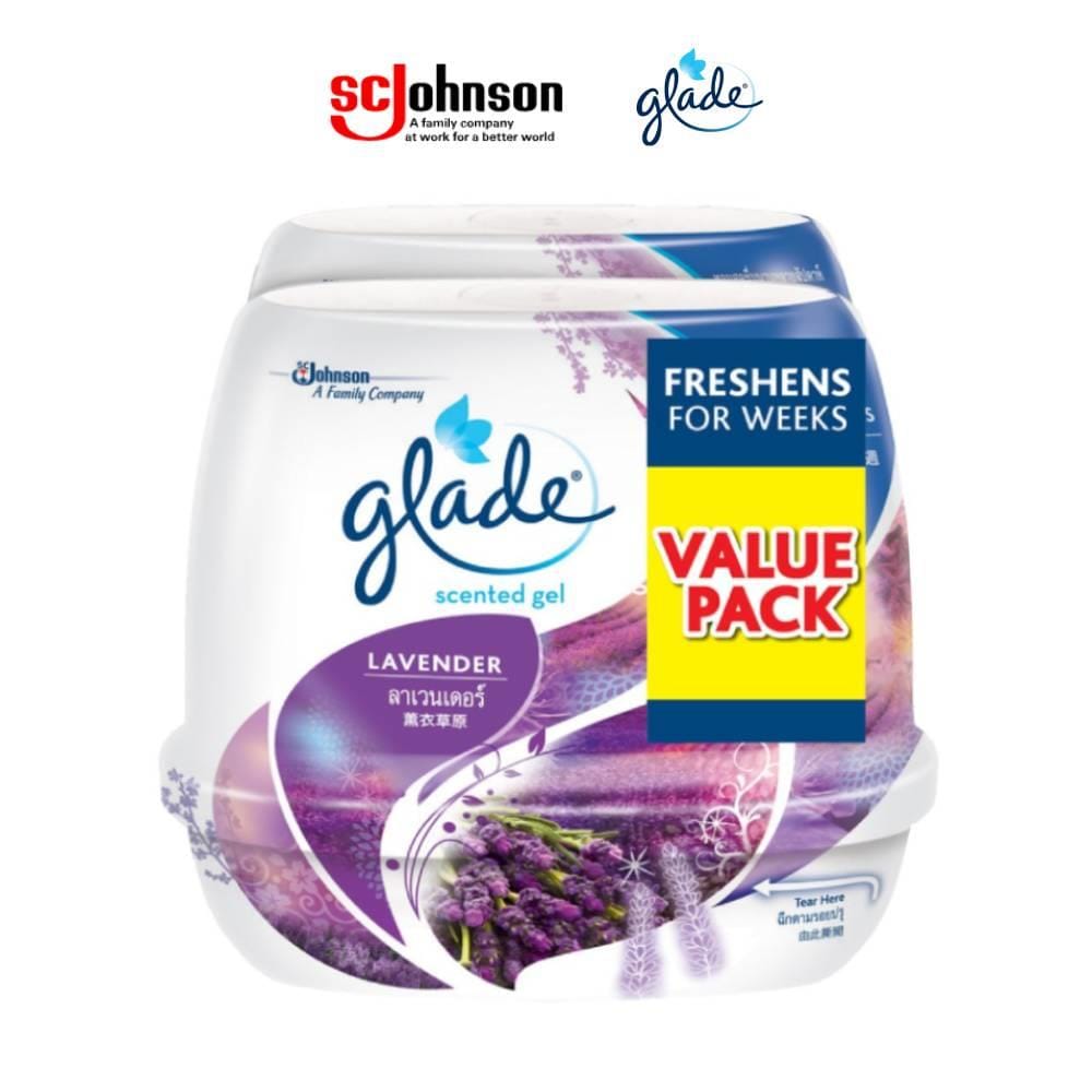 SCENTED GEL GLADE 180G TWIN PACK LAVENDER