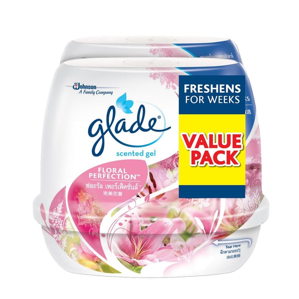 SCENTED GEL GLADE 180G TWIN PACK FLORAL