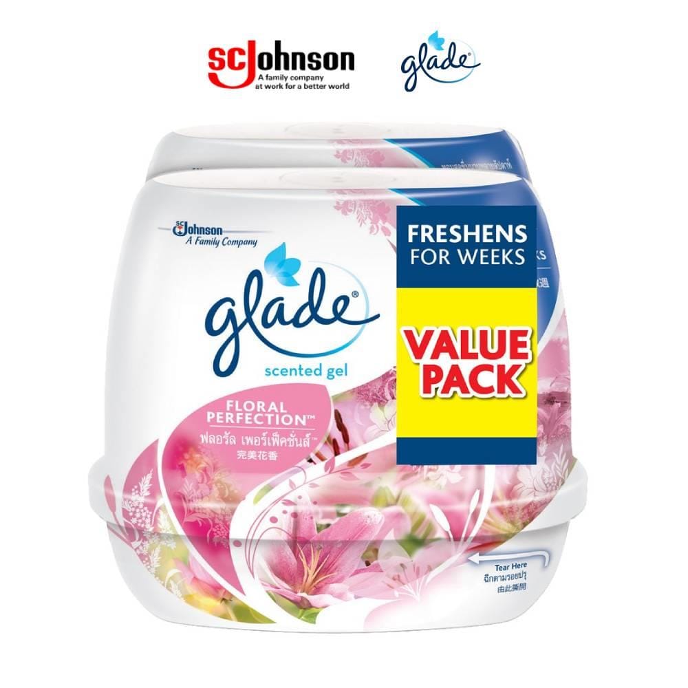 SCENTED GEL GLADE 180G TWIN PACK FLORAL