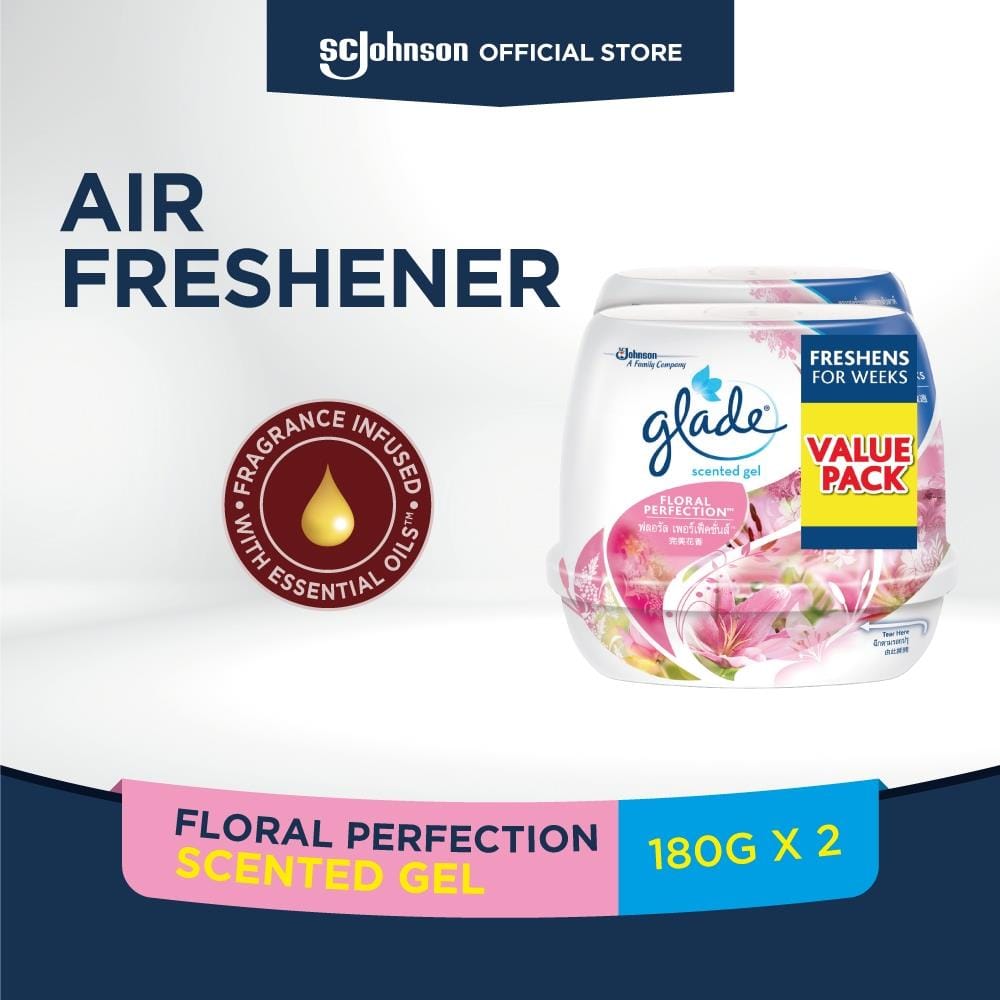 SCENTED GEL GLADE 180G TWIN PACK FLORAL