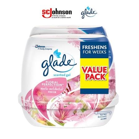 SCENTED GEL GLADE 180G TWIN PACK FLORAL