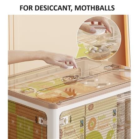 FOLDABLE STORAGE BOX 28L 40.5X29X24CM COSSY+ 9005 WHITE/CLEAR