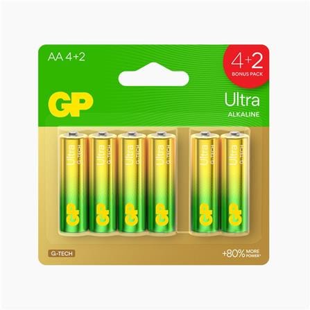 GP ULTRA ALKALINE BATTERY 4+2S AA