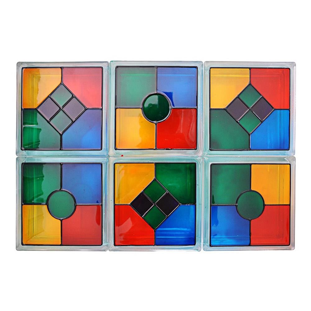 CHANG KAEW GLASS BLOCK 19X19X8CM GEOMETRY SET 6PCS