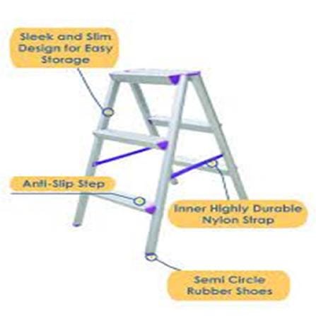 EVERLAST DOUBLE ELEGANT LADDER 3" RUNG (150KG) (SIRIM)